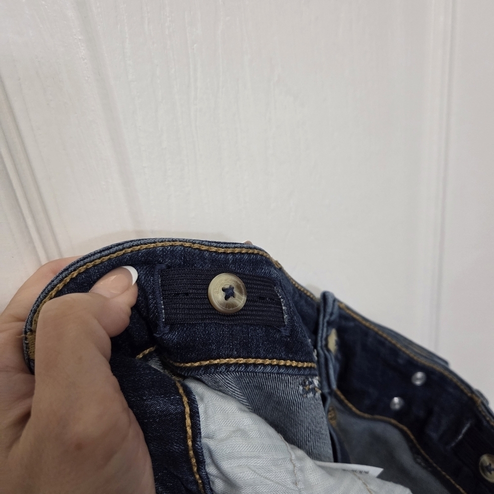 Abercrombie Kids Girl Low Rise Bootcut Dark Wash Jeans Size 9/10 Regular Y2k - Picture 6 of 10